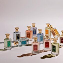Collection of Granado perfume bottles