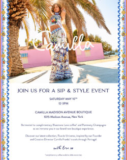 Join us for a sip & style event at Camilla!