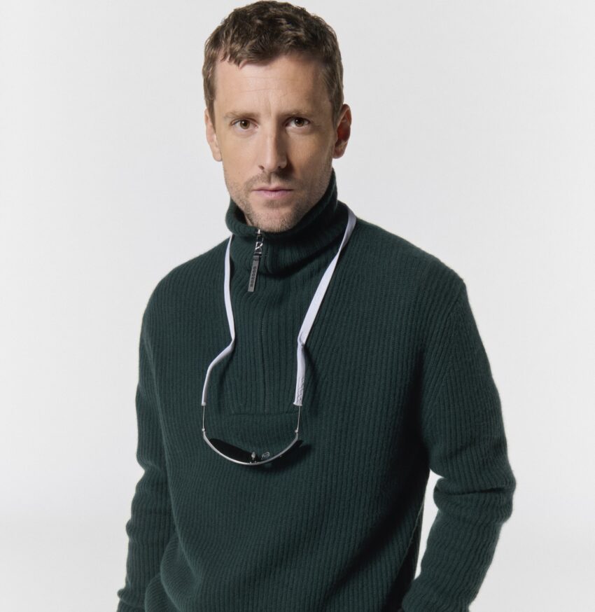 Male model wearing Bogner sweater