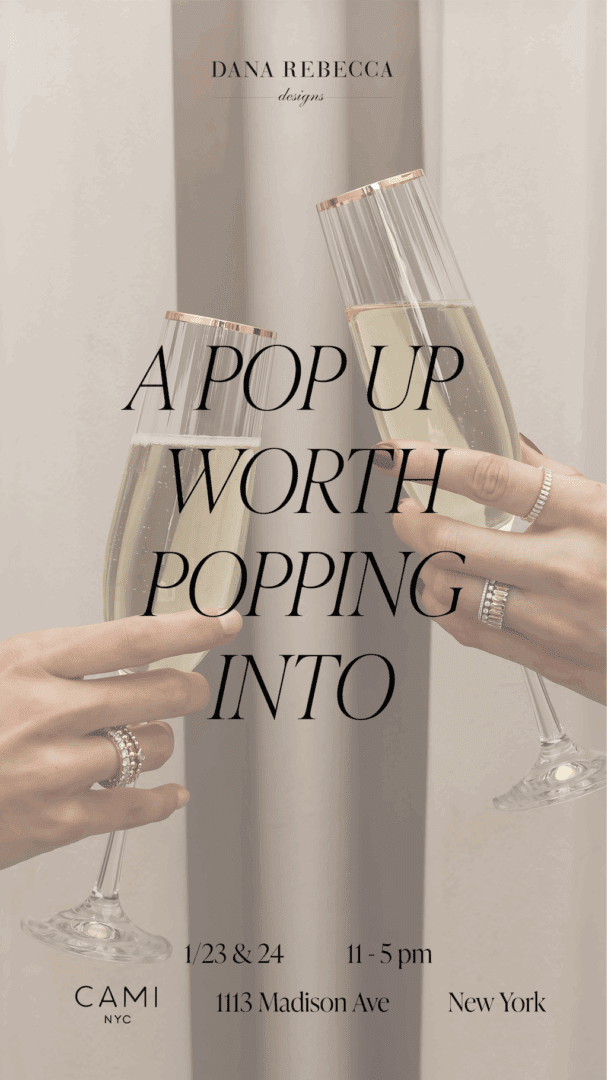 Invitation to pop up hands holding champagne glasses