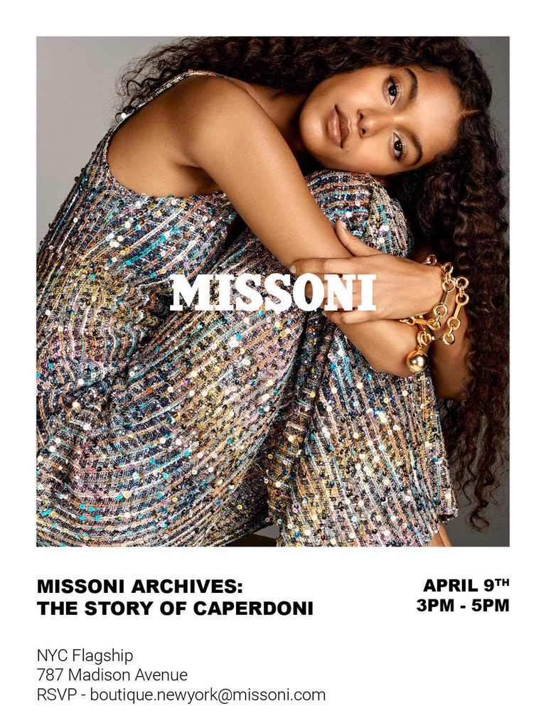 Model wearing Mission dress