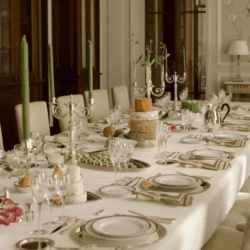 table set with Christfole Mal Maison collection