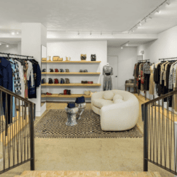 Altuzurra boutique white coach and clothing colletions on racks