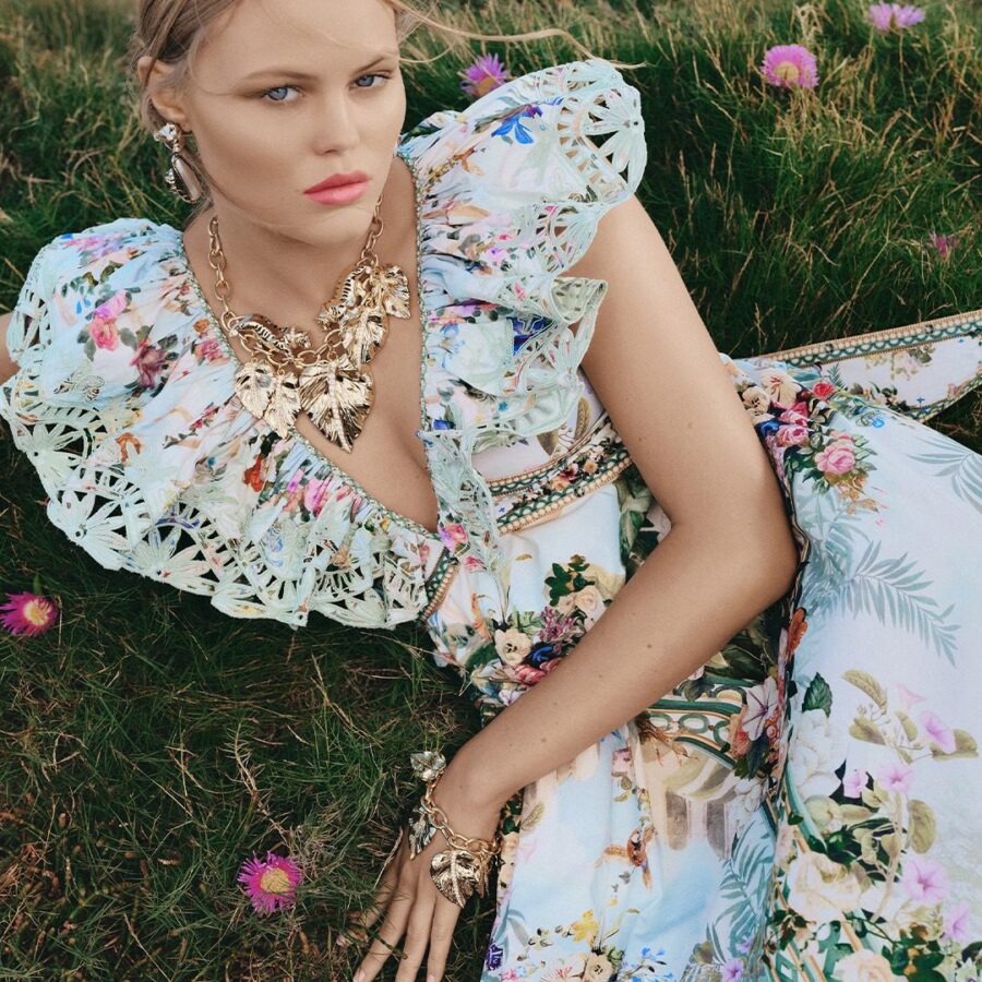 Model wearing Camilla dress