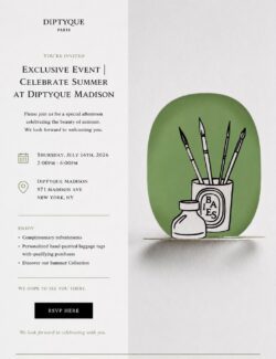 Diptyque invitation