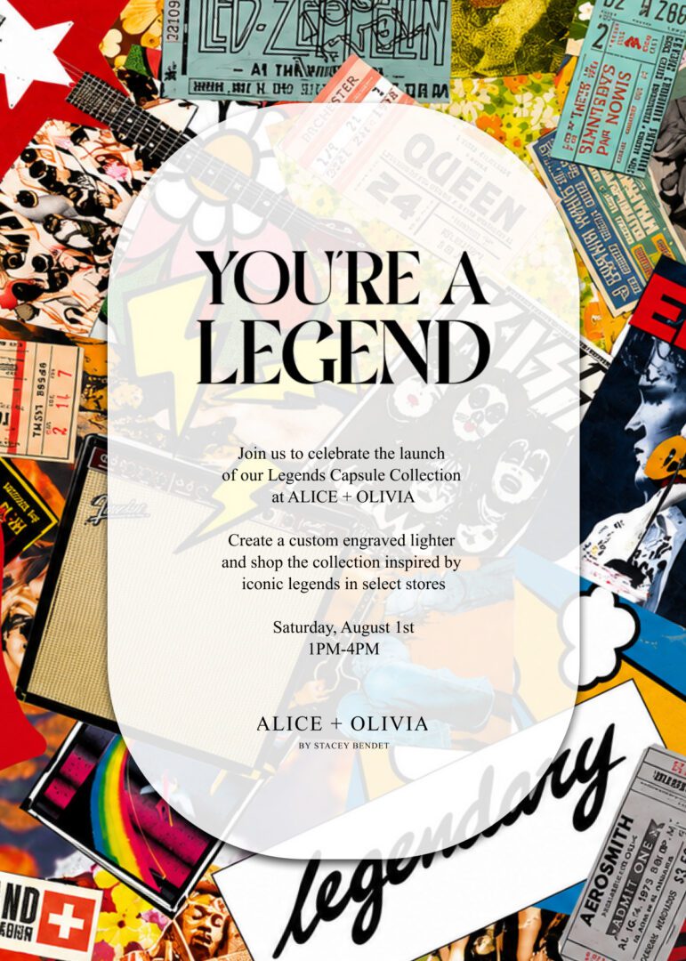 Alice + Olivia invitation legends collection