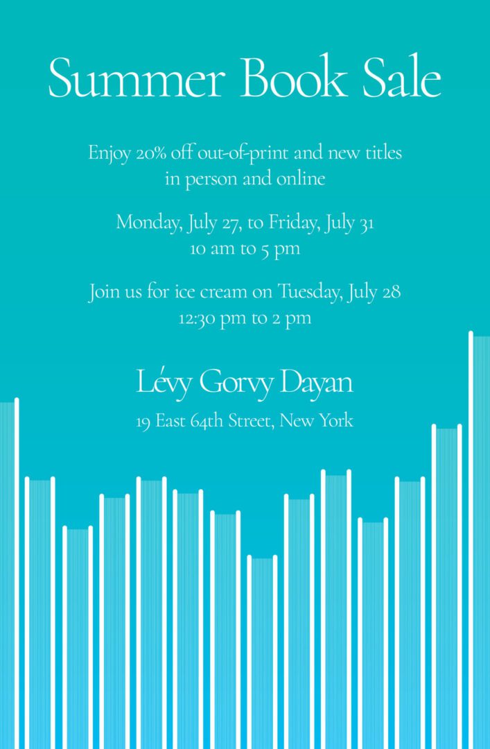 Levy Gordy Dayan Book Sale postcard