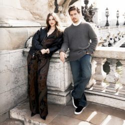 Male and female models wearing Paige fall fashion