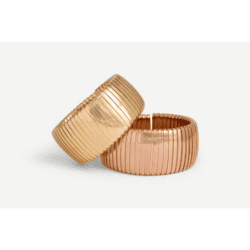 two Sidney Garber gold cuff bracelets