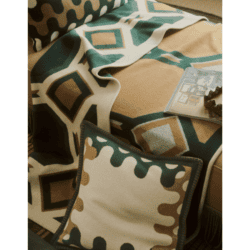 Frette pattern blanket and pillow