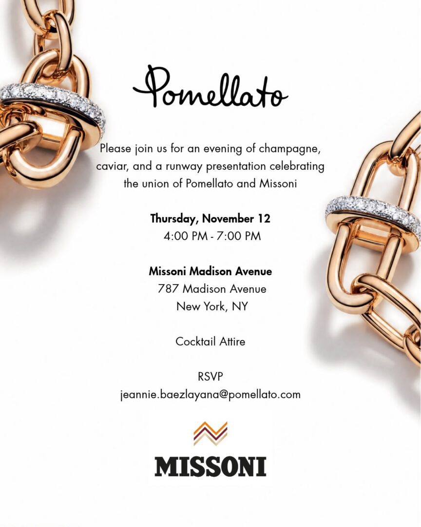 INVITATION WITH PAMELLATO GOLD & DIAMONDS CHAIN