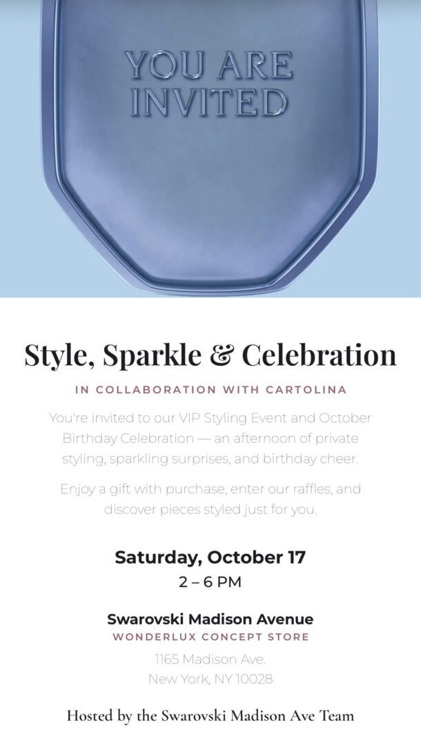 swarovski invitation